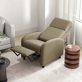 Fotoliu Relax HOMCOM Înclinabil Manual la 160° cu Suport pentru Picioare, Fotoliu Ergonomic Tapițat în Material Efect de In pentru Dormitor, Birou, Living și Sufragerie, Bej | Aosom Romania