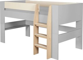 Pat pentru copii bej înalt fără somieră 90x200 cm Loft – Roba