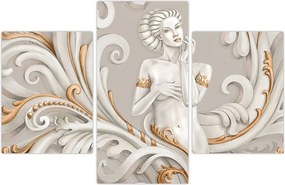 Tablou - Imagine a zeiței într-un fundal ornamental (90x60 cm)