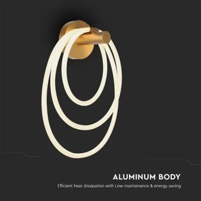 Aplică LED/37W/230V 3000K auriu