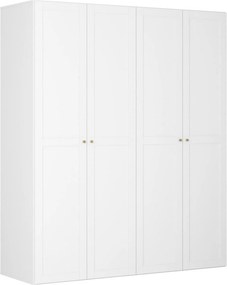 Dressing FLEX, alb, PAL, cu 4 usi, 200x66x240 cm