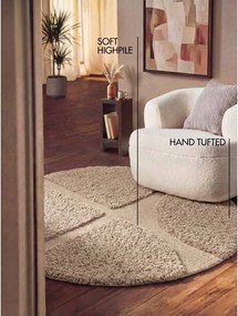 Covor bej țesut manual rotund ø 160 cm Lambeth Jasper – Ted Baker