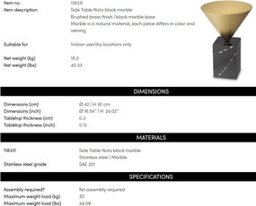 Masuta auxiliara design LUX Nota