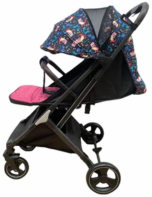 Carucior sport cu pliere compacta tip troller, 6-36 luni, Roz - CPC-23-roz