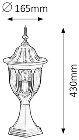 Rabalux 8343 - Corp de iluminat exterior MIlant 1xE27/60W/230V