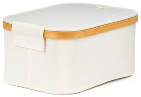 Cutie de depozitare G21 24 x 30 x 15 cm, dinbambus cu capac, bej