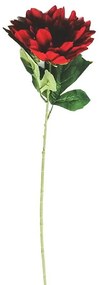 Floare artificială Dahlia roșie, 68 cm