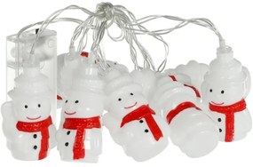 Instalație LED de Crăciun Retlux 20xLED/3xAA/alb cald 3,3m oameni de zăpadă