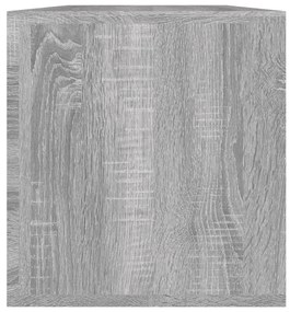 Cutie de depozitare viniluri, gri sonoma, 71x34x36 cm, lemn 1, sonoma gri