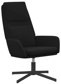 341346 vidaXL Scaun de relaxare, negru, catifea