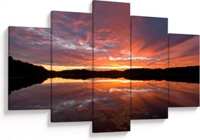 Tablou - Apus de soare peste lac (150x105 cm)
