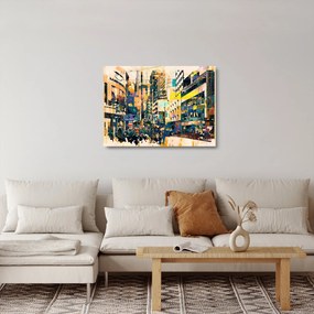 Tablou pe sticlă abstacțiunii pictate (70x50 cm)