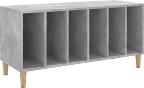 vidaXL Dulap pentru discuri gri beton, 100x38x48 cm, lemn prelucrat