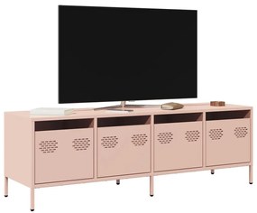 851305 vidaXL Dulap TV, roz, 135x39x43,5 cm, oțel laminat la rece