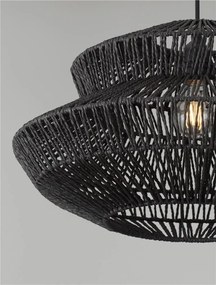 Lustra/Pendul design natural NUA negru