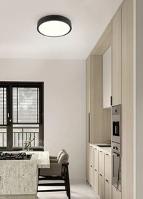 Trio - Plafonieră LED dimabilă ISEO, 24 W, 230 V, 3000 K, Ø 40 cm, neagră