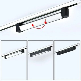 Proiector LED Tip Banda, 30W, 4000K Lumina Neutra, Directionabil Pe Sina Monofazata, Negru