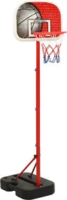 vidaXL Set de joc de baschet portabil, reglabil, 138,5-166 cm