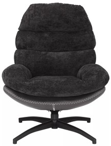 Fotoliu Giselle negru Tap.242/negru Tap.244