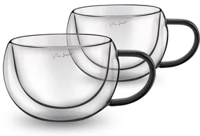 Lamart LT9114 Set de 2 pahare pentru cappuccinoVaso, 270 ml, negru