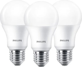 Set 3x bec LED Philips E27/9W/230V 2700K