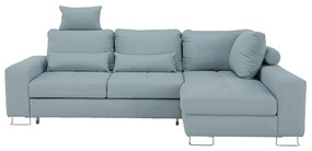 Canapea cu funcţie de ajustare a adâncimii scaunului, culoare mentă, material textil, dreapta, SATI