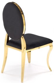 Scaun K556 velvet negru Blu19/auriu