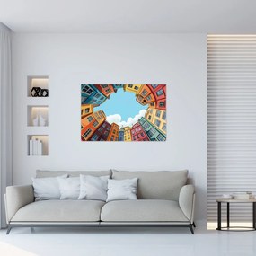 Tablou - Între case (90x60 cm)