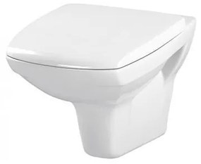 Set vas WC suspendat Cersanit, Carina New, cu capac, Clean On, alb