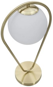 Lampa aurie din metal, Soclu E14 Max 40W, 25x18x50 cm, Glamy Drop Mauro Ferretti