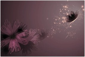 Tablou - Floare și fluture (90x60 cm)