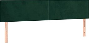 vidaXL Tăblii de pat, verde închis, 160x5x78/88 cm, catifea