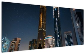 Tablou cu orașul nocturn (120x50 cm)