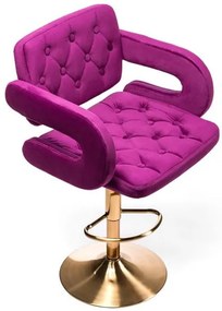 HR8403W Scaun Catifea Fucsia Bază Aurie