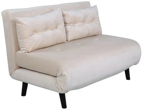 Canapea extensibilă Dallas 1713Numărul de locuri: 2, Crem, 78x120x73cm, Picioare: Plastic