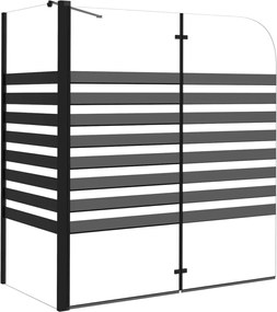 vidaXL Cabină de baie, 120x68x130 cm, sticlă securizată, dungi