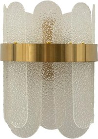 Aplică de perete aurie din sticlă Gris – Mauro Ferretti