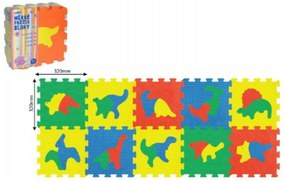 Puzzle din spumă Dinozauri 30x30cm 10 bucăți într-o pungă