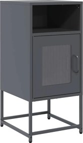 vidaXL Noptieră, antracit, 36x39x78 cm, oțel laminat la rece