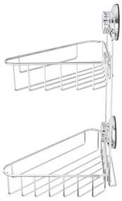 Raft pentru baie argintiu de colț autoadeziv din metal Bestlock Bath – Compactor