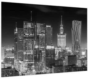 Tablou pe sticlă - Alb și negru New York (70x50 cm)