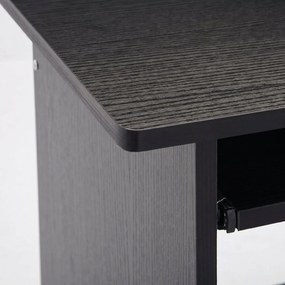 HOMCOM Birou pentru Calculator cu Raft pentru Unitate Centrală și Raft Detașabil pentru Tastatură, 80x45x75 cm, Negru | Aosom Romania