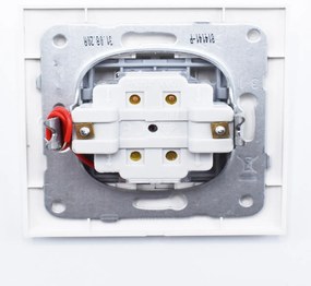 Intrerupator dublu cu led 10A, IP20, Alb, Panasonic Arkedia Slim