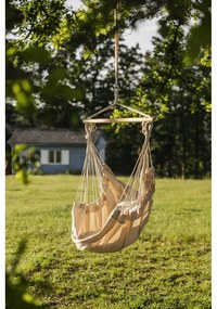 Fotoliu suspendat de grădină crem capitonat Tobago – Garden Pleasure