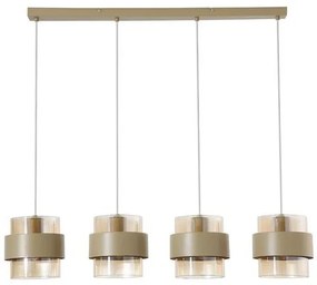 Lustra cu 4 pendule stil scandinav Royal chihlimbar