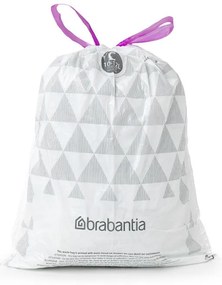 Saci de gunoi Brabantia PerfectFit Sort&Go/Silent/Touch N 1005487, Dimensiune C, 10-12 L, 40 buc, Alb
