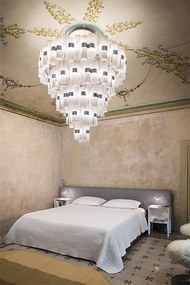 Lustra LED Art Deco de dimensiuni mari, realizata manual LA LOLLO 4XL White