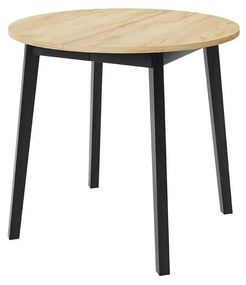 Masă sufragerie extensibilă 90 cm Kertare S 90 (Stejar craft auriu + Negru) (pentru 2-4 persoane). 1105355