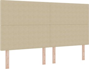 vidaXL Tăblie LED cu benzi LED Gri Verde 180 cm Țesătură din corduroy