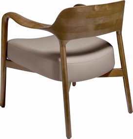 Fotoliu design modern din lemn tapitat din piele eco Mink